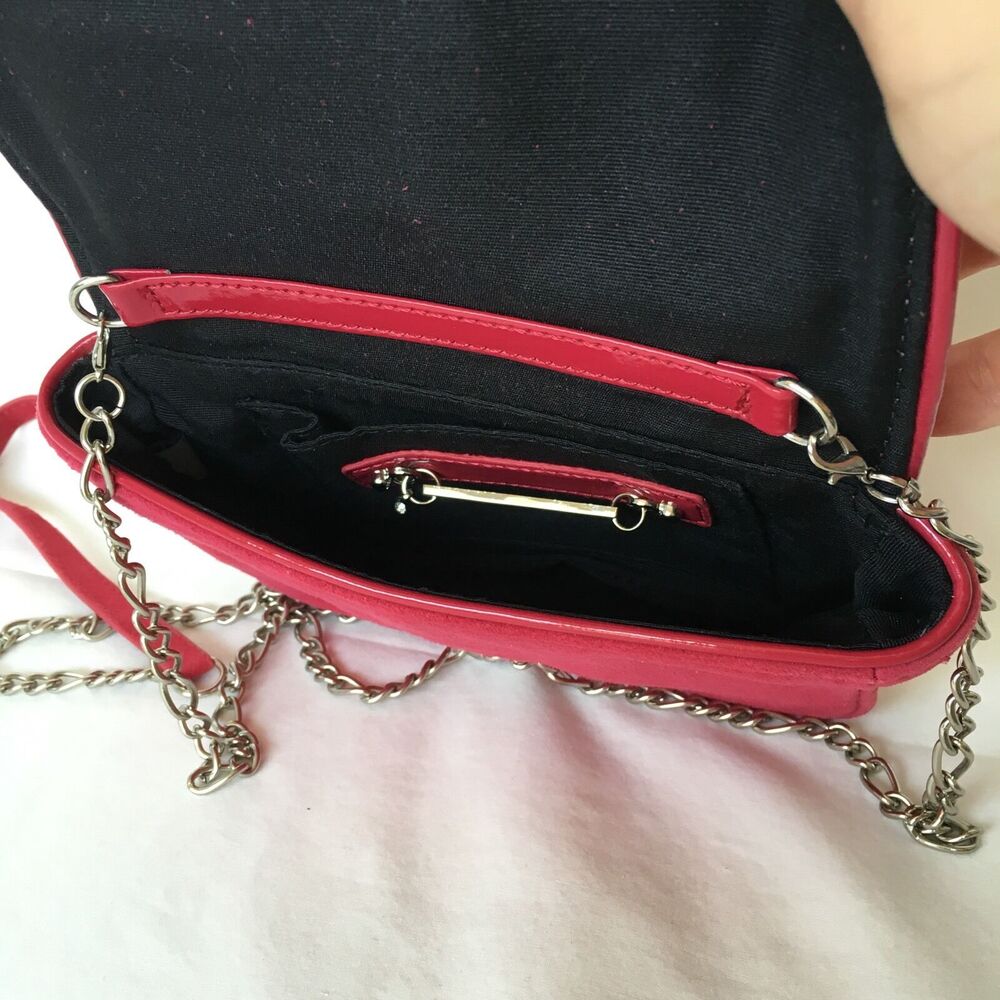 WHBM‎ White House Black Market Women's Pink Bow Purse Party Clutch - Picture 7 of 12